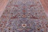 Grey Persian Tabriz Handmade Wool Rug - 5' 9" X 8' 1" - Golden Nile