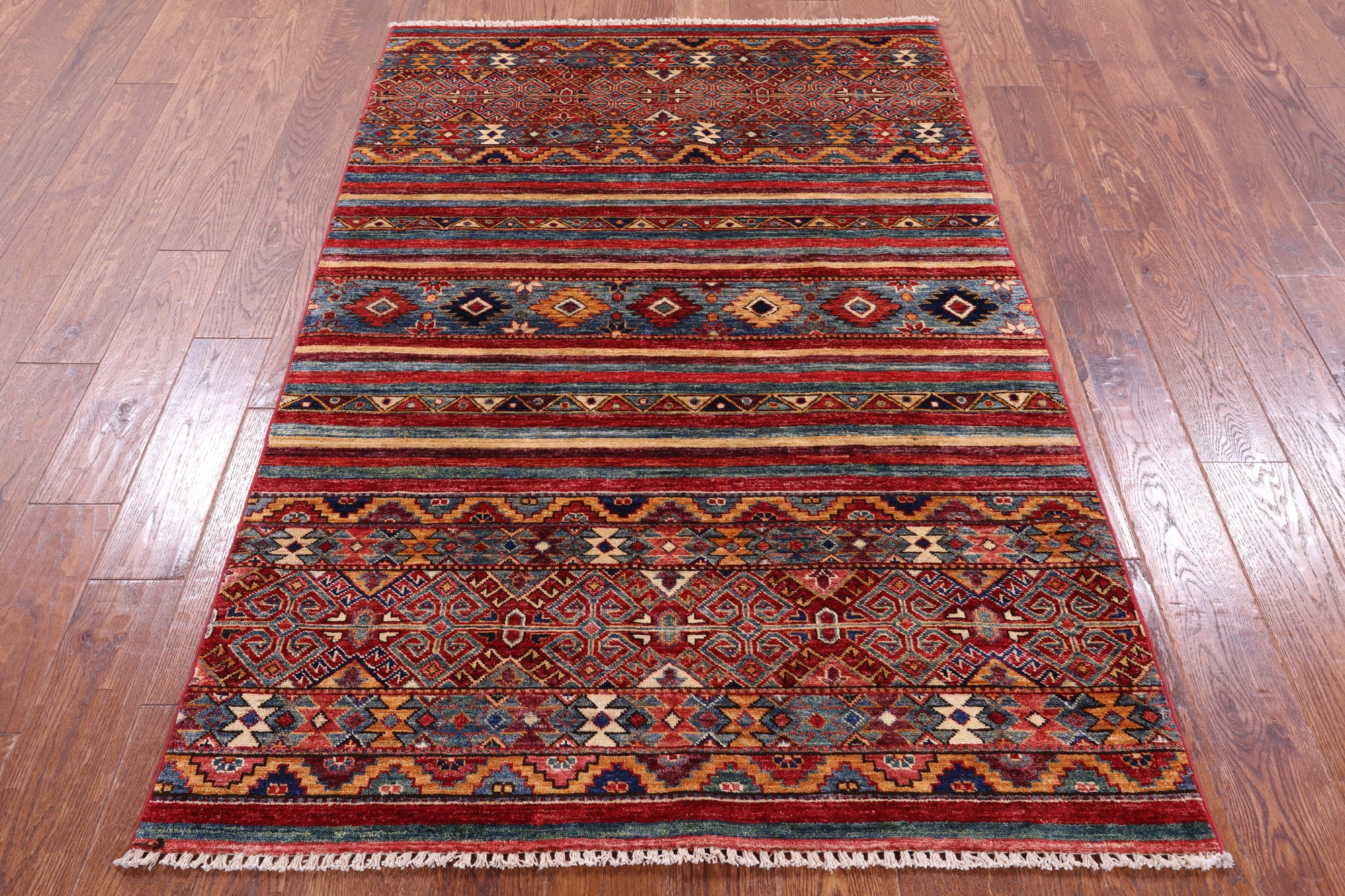 Khorjin Persian Gabbeh Handmade Wool Rug - 3' 11" X 6' 1" - Golden Nile
