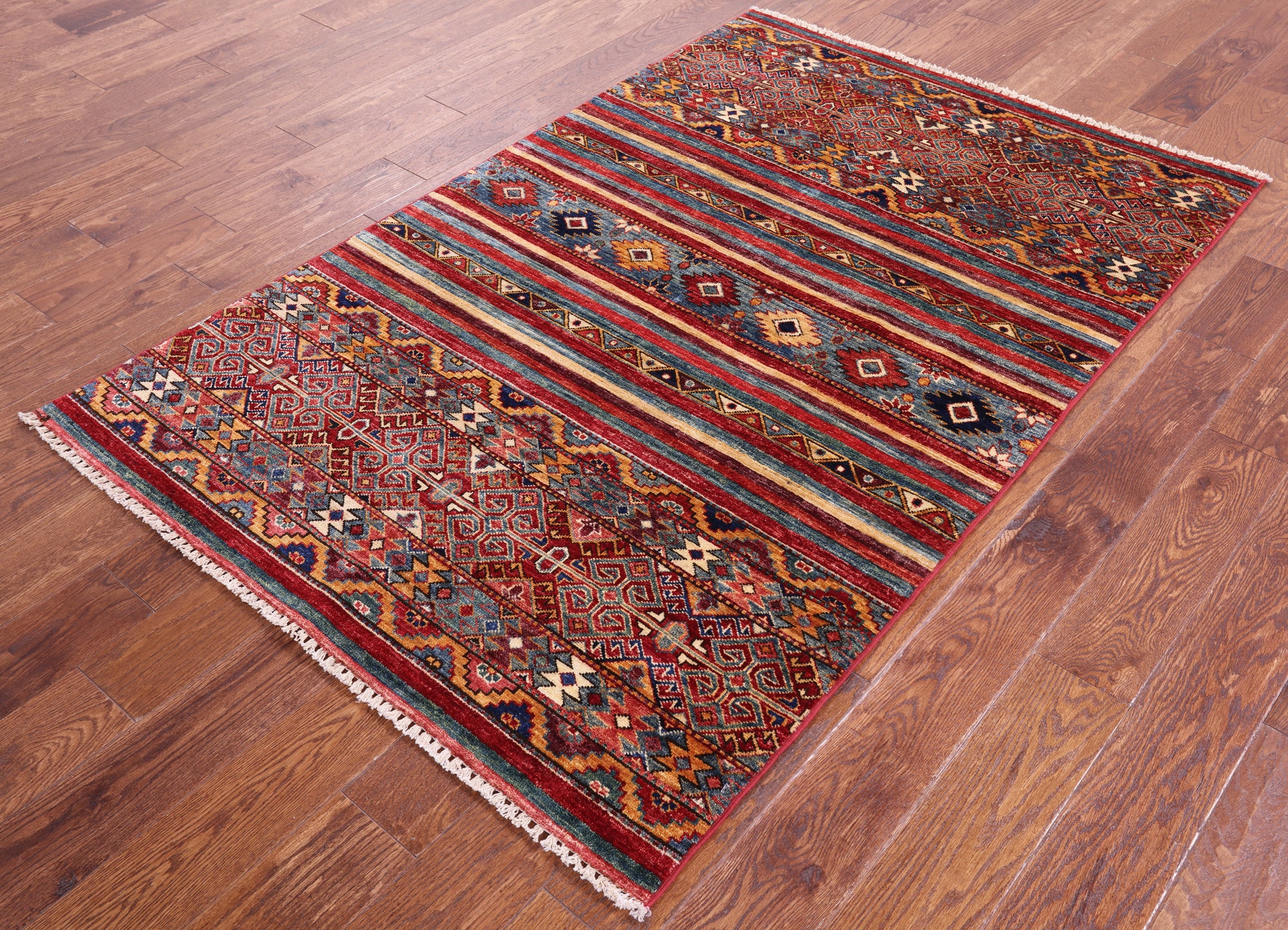 Khorjin Persian Gabbeh Handmade Wool Rug - 3' 11" X 6' 1" - Golden Nile