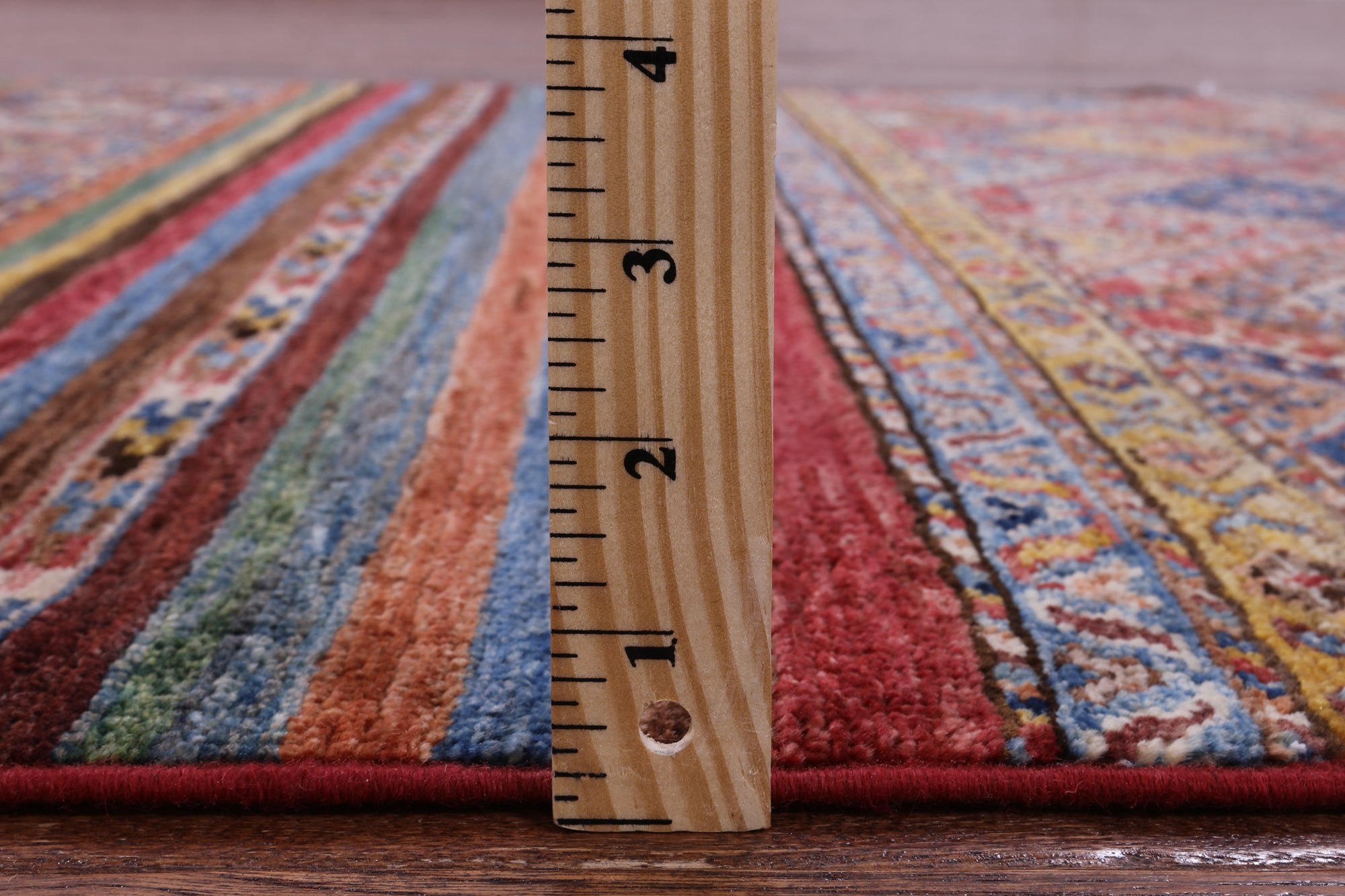 Khorjin Persian Gabbeh Hand Knotted Wool Rug - 3' 10" X 5' 2" - Golden Nile