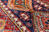 Khorjin Persian Gabbeh Hand Knotted Wool Rug - 3' 10" X 5' 9" - Golden Nile