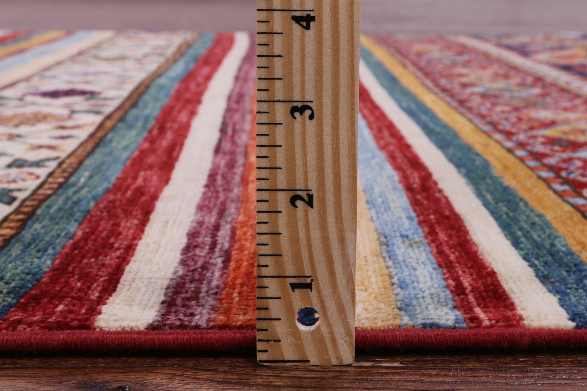 Khorjin Persian Gabbeh Hand Knotted Wool Rug - 3' 10" X 5' 9" - Golden Nile