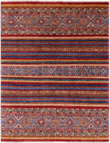 Khorjin Persian Gabbeh Hand Knotted Wool Rug - 5' 2" X 6' 7" - Golden Nile