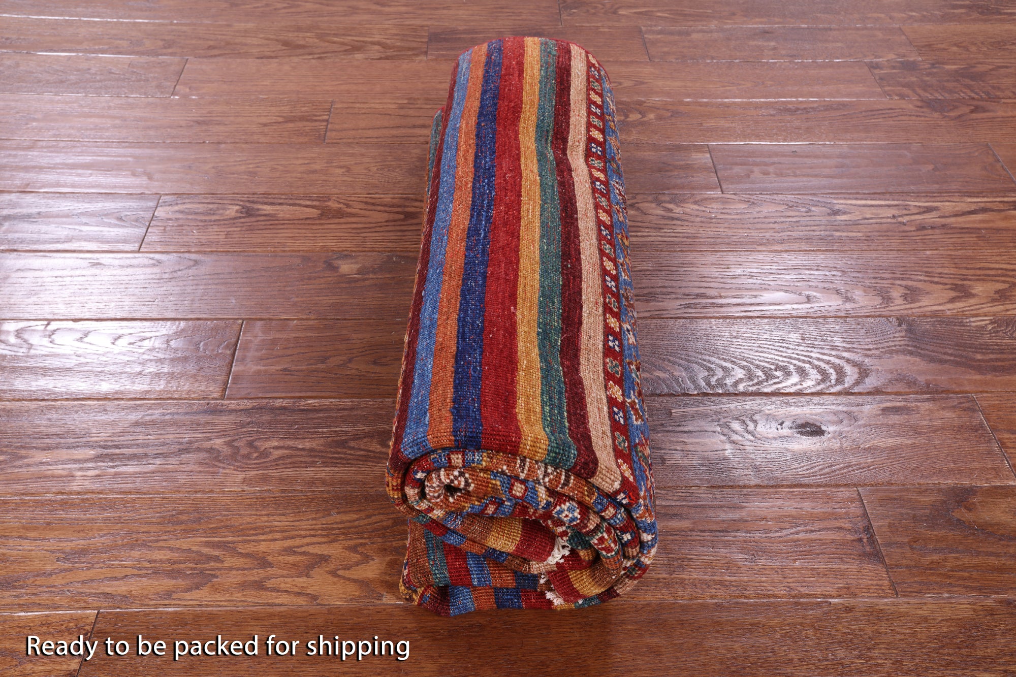 Khorjin Persian Gabbeh Hand Knotted Wool Rug - 5' 2" X 6' 7" - Golden Nile