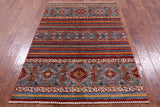 Khorjin Persian Gabbeh Hand Knotted Wool Rug - 4' 0" X 6' 0" - Golden Nile