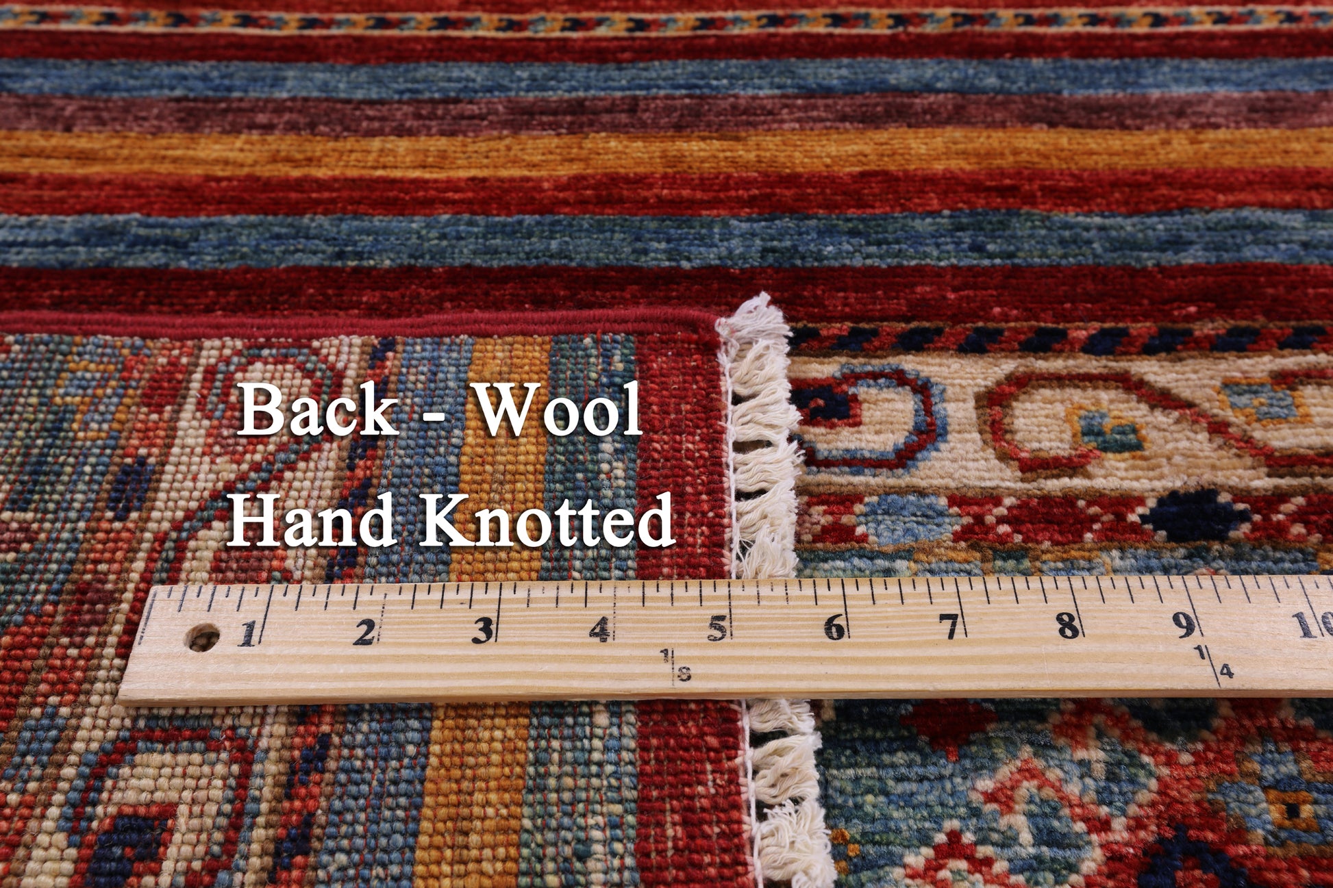 Khorjin Persian Gabbeh Hand Knotted Wool Rug - 4' 0" X 6' 0" - Golden Nile