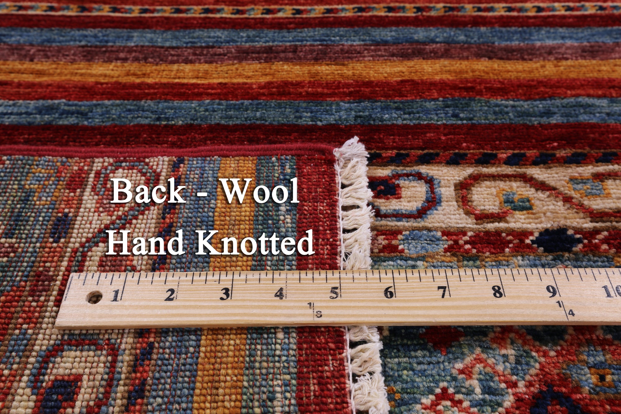Khorjin Persian Gabbeh Hand Knotted Wool Rug - 4' 0" X 6' 0" - Golden Nile
