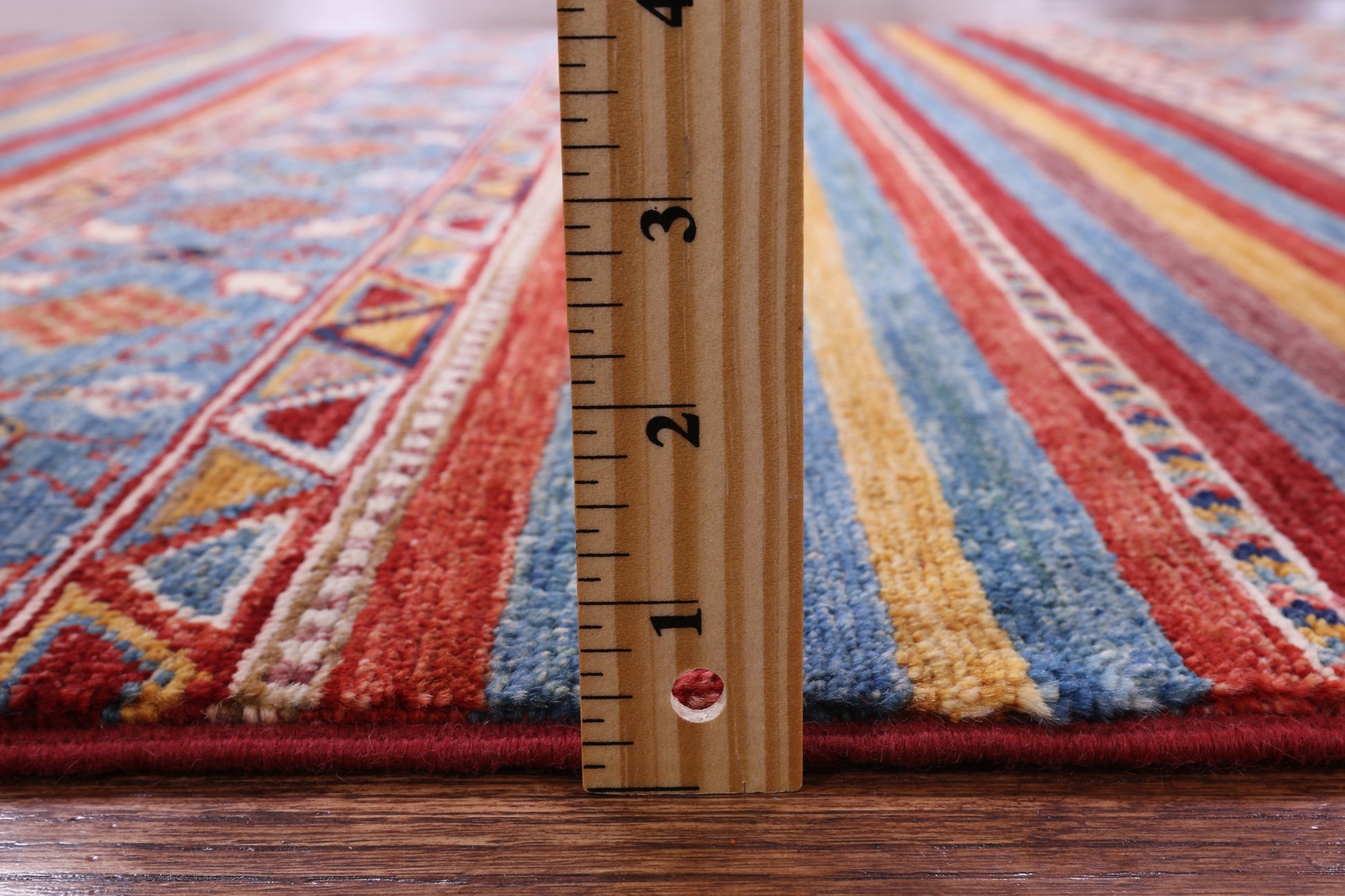 Khorjin Persian Gabbeh Hand Knotted Wool Rug - 4' 0" X 6' 0" - Golden Nile