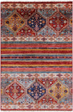 Khorjin Persian Gabbeh Hand Knotted Wool Rug - 3' 3" X 4' 10" - Golden Nile