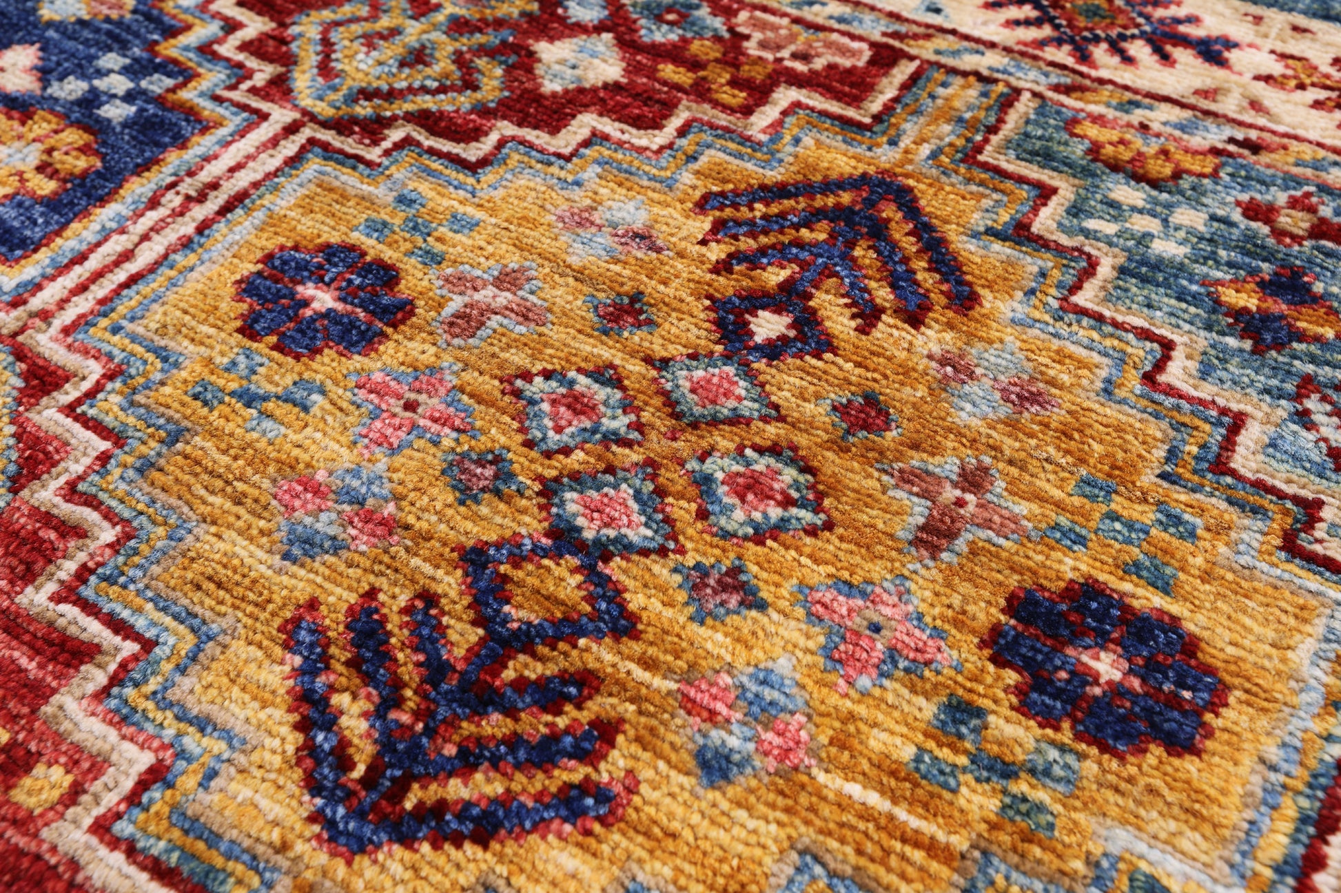 Khorjin Persian Gabbeh Hand Knotted Wool Rug - 3' 3" X 4' 10" - Golden Nile