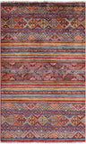 Khorjin Persian Gabbeh Handmade Wool Rug - 3' 1" X 5' 0" - Golden Nile