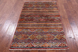 Khorjin Persian Gabbeh Handmade Wool Rug - 3' 1" X 5' 0" - Golden Nile