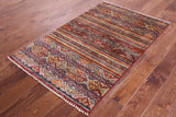 Khorjin Persian Gabbeh Handmade Wool Rug - 3' 1" X 5' 0" - Golden Nile