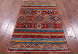 Khorjin Persian Gabbeh Handmade Wool Rug - 3' 0" X 4' 10" - Golden Nile