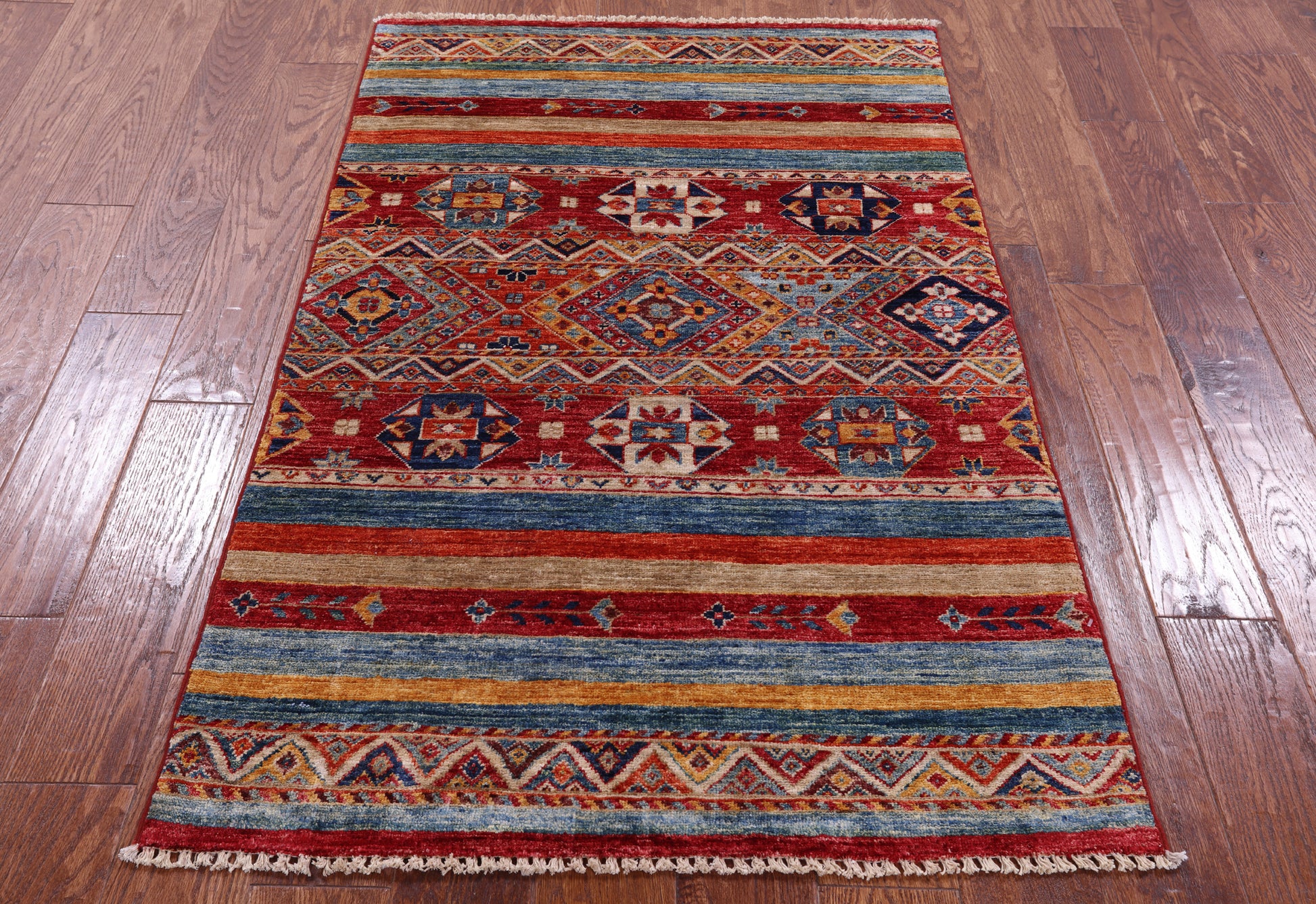 Khorjin Persian Gabbeh Handmade Wool Rug - 3' 0" X 4' 10" - Golden Nile