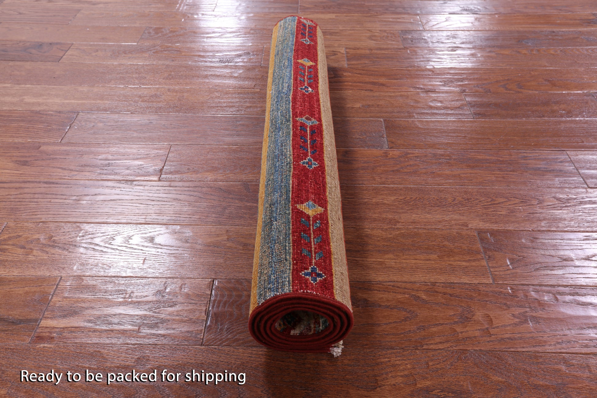 Khorjin Persian Gabbeh Handmade Wool Rug - 3' 0" X 4' 10" - Golden Nile