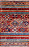 Khorjin Persian Gabbeh Handmade Wool Rug - 3' 0" X 4' 10" - Golden Nile