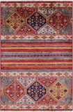 Khorjin Persian Gabbeh Hand Knotted Wool Rug - 3' 3" X 4' 10" - Golden Nile