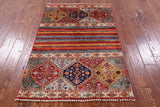 Khorjin Persian Gabbeh Hand Knotted Wool Rug - 3' 3" X 4' 10" - Golden Nile