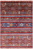 Khorjin Persian Gabbeh Handmade Wool Rug - 3' 5" X 4' 11" - Golden Nile