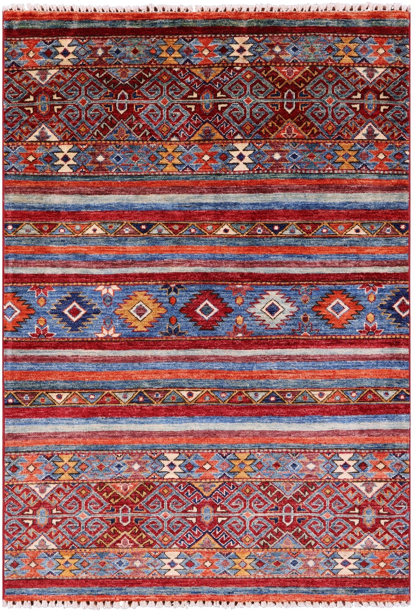 Khorjin Persian Gabbeh Handmade Wool Rug - 3' 5" X 4' 11" - Golden Nile