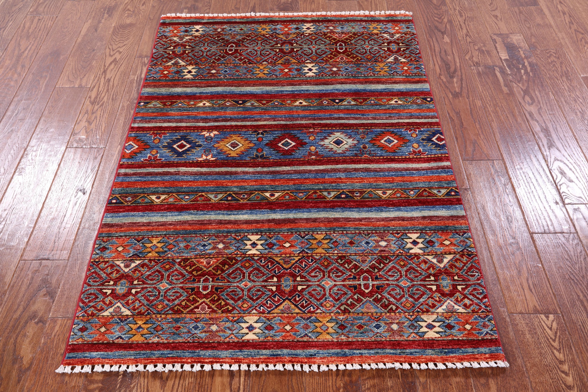 Khorjin Persian Gabbeh Handmade Wool Rug - 3' 5" X 4' 11" - Golden Nile