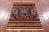 Khorjin Persian Gabbeh Hand Knotted Wool Rug - 2' 8" X 3' 11" - Golden Nile