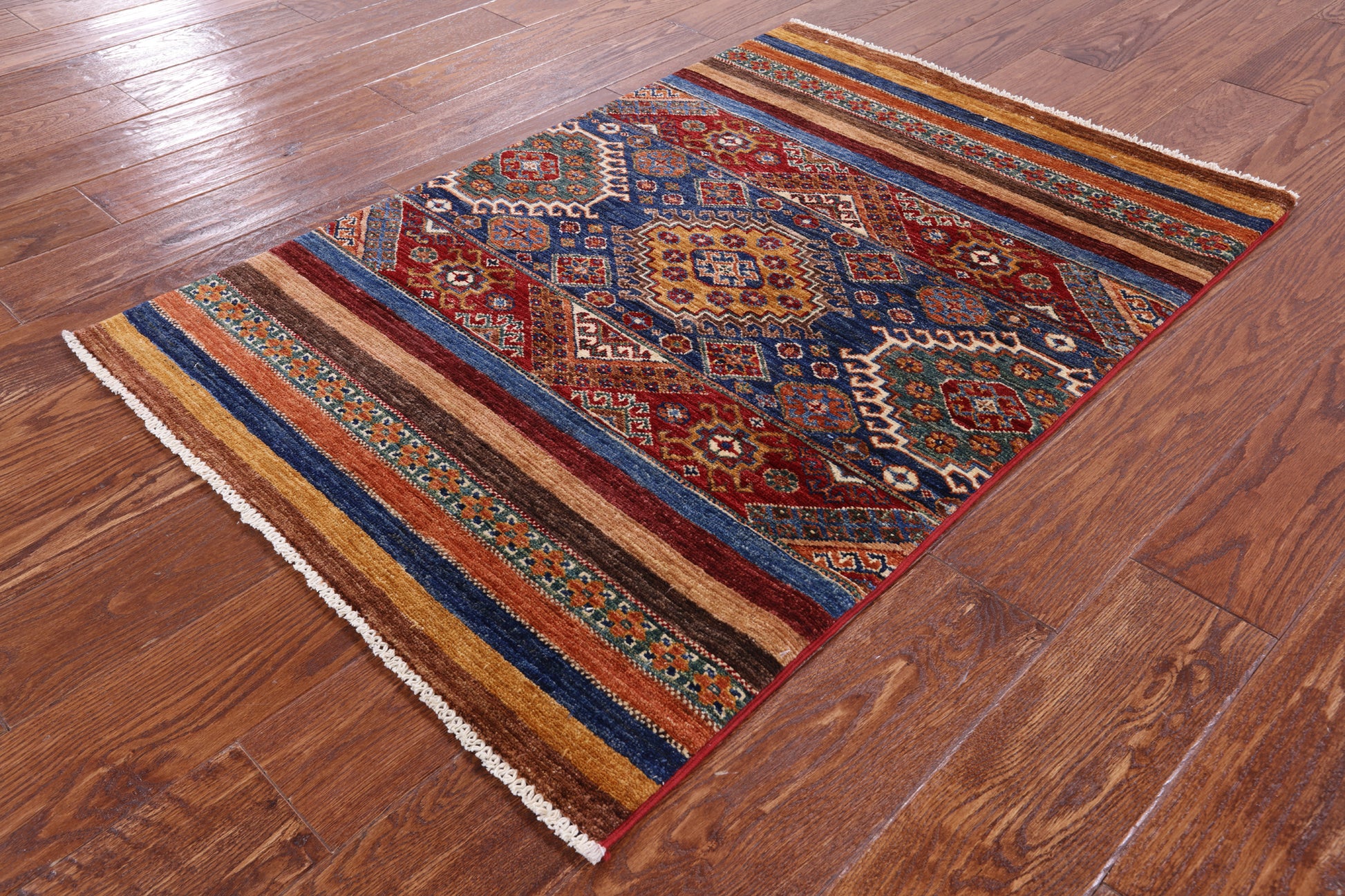 Khorjin Persian Gabbeh Hand Knotted Wool Rug - 2' 8" X 3' 11" - Golden Nile