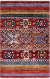 Khorjin Persian Gabbeh Hand Knotted Wool Rug - 2' 7" X 4' 0" - Golden Nile