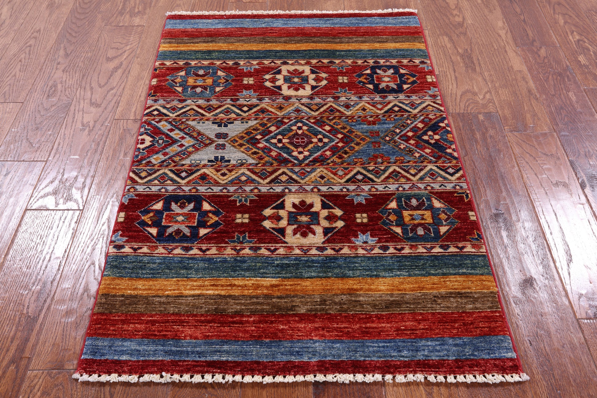 Khorjin Persian Gabbeh Hand Knotted Wool Rug - 2' 7" X 4' 0" - Golden Nile