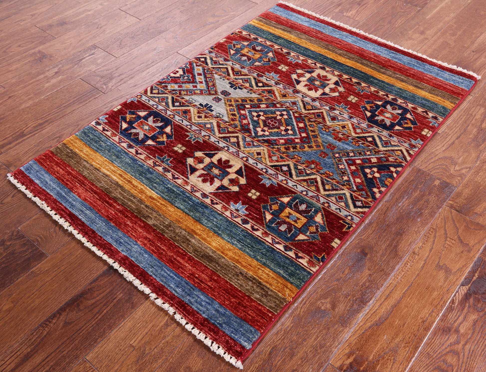 Khorjin Persian Gabbeh Hand Knotted Wool Rug - 2' 7" X 4' 0" - Golden Nile