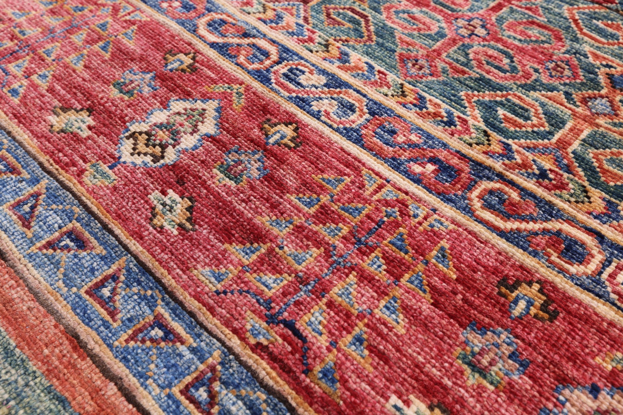 Khorjin Persian Gabbeh Hand Knotted Wool Runner Rug - 2' 8" X 10' 1" - Golden Nile