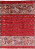 Red Khorjin Persian Gabbeh Hand Knotted Wool Rug - 8' 3" X 11' 9" - Golden Nile