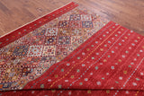 Red Khorjin Persian Gabbeh Hand Knotted Wool Rug - 8' 3" X 11' 9" - Golden Nile