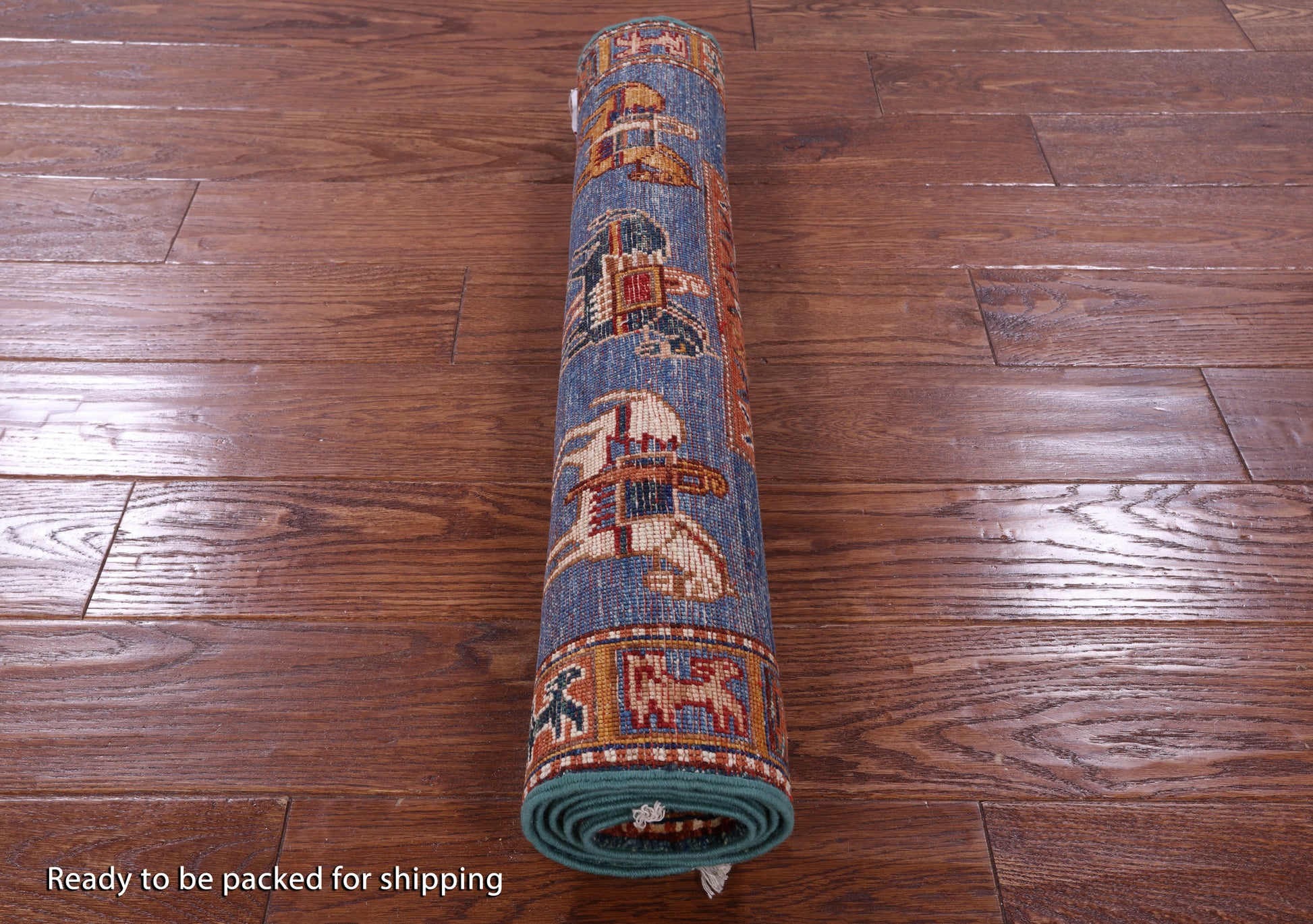 Antiqued Pazyryk Historical Design Hand Knotted Wool Rug - 2' 7" X 4' 6" - Golden Nile