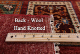 Red Garden Design Persian Handmade Wool Rug - 5' 11" X 8' 5" - Golden Nile