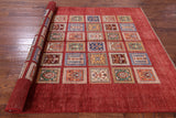 Red Garden Design Persian Handmade Wool Rug - 5' 11" X 8' 5" - Golden Nile