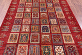 Red Garden Design Persian Hand Knotted Wool Rug - 5' 10" X 8' 1" - Golden Nile