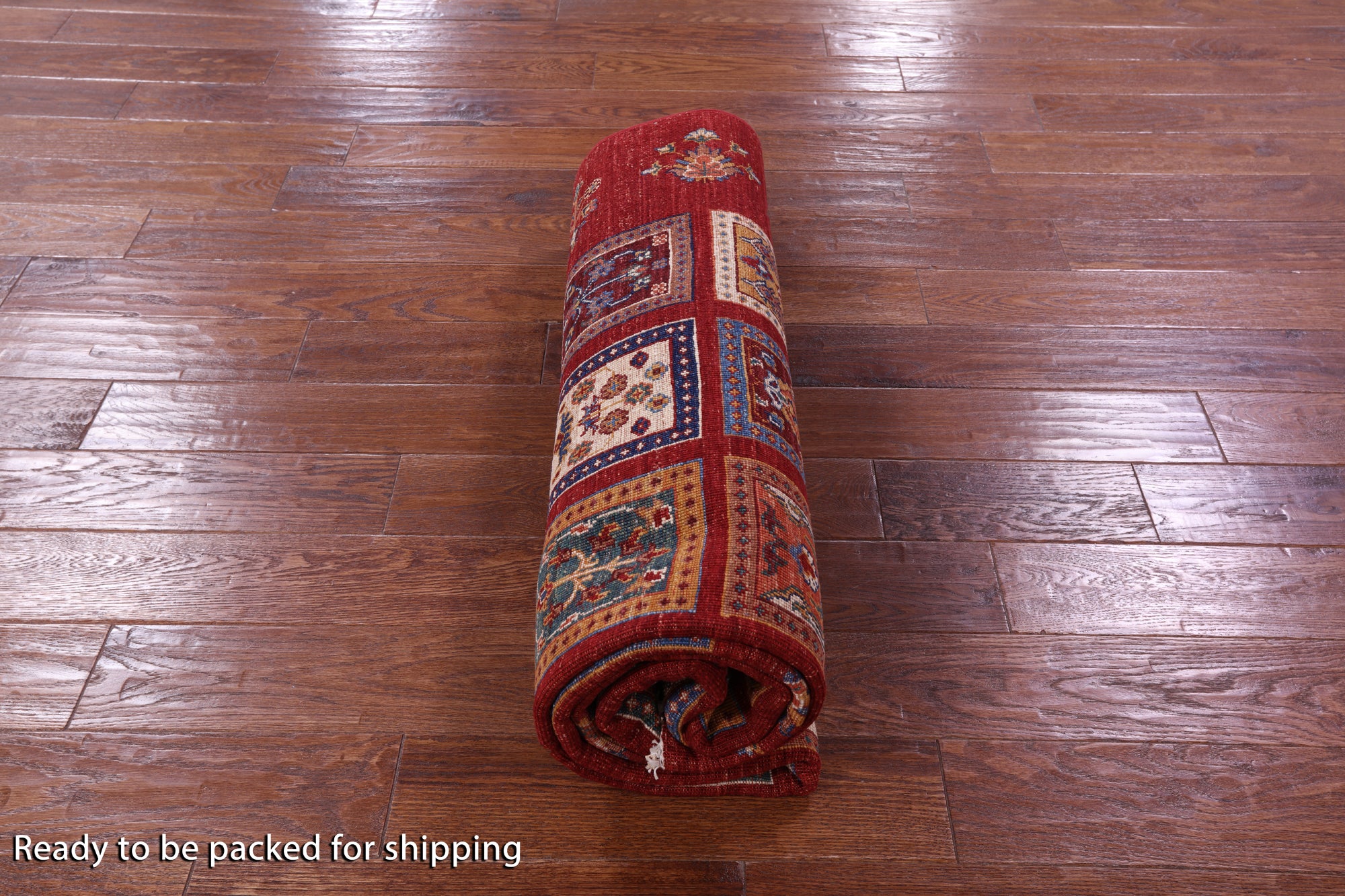 Red Garden Design Persian Hand Knotted Wool Rug - 5' 10" X 8' 1" - Golden Nile