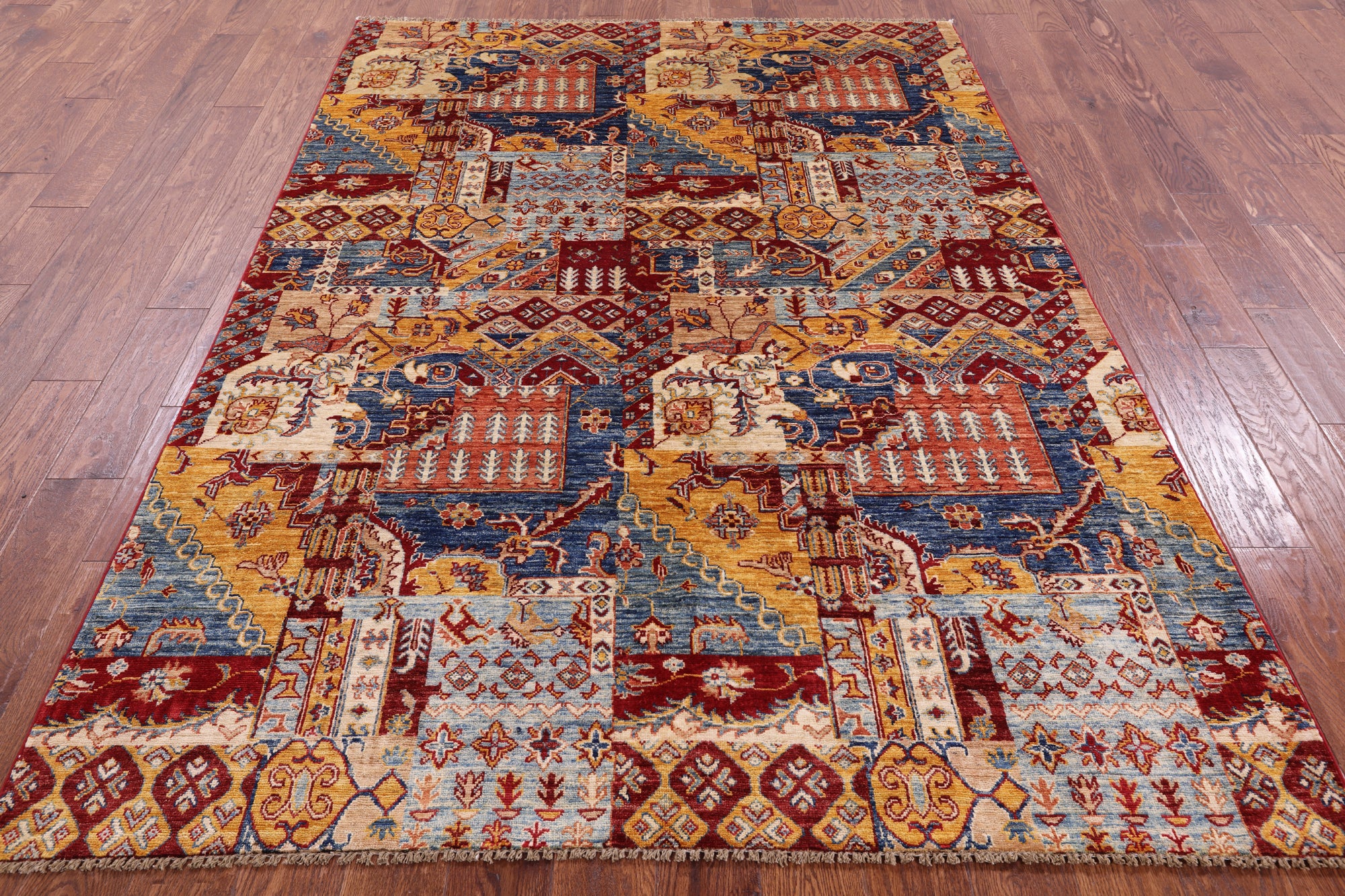 Super Kazak Hand Knotted Wool Rug - 5' 7" X 7' 11" - Golden Nile