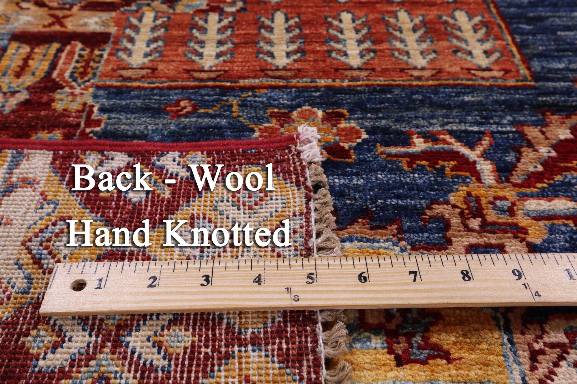 Super Kazak Hand Knotted Wool Rug - 5' 7" X 7' 11" - Golden Nile