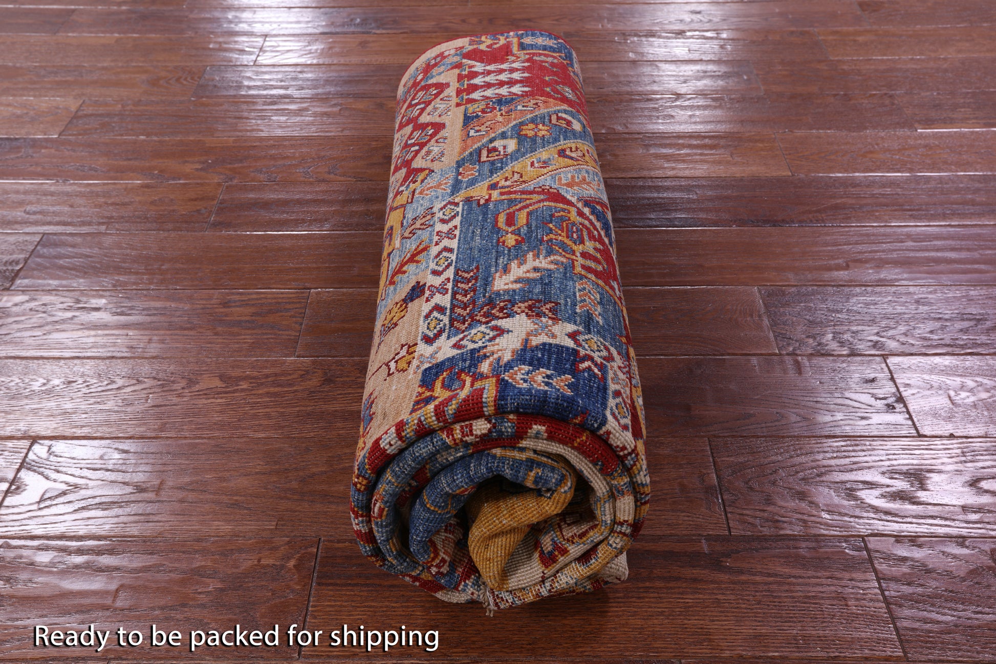 Super Kazak Hand Knotted Wool Rug - 5' 7" X 7' 11" - Golden Nile