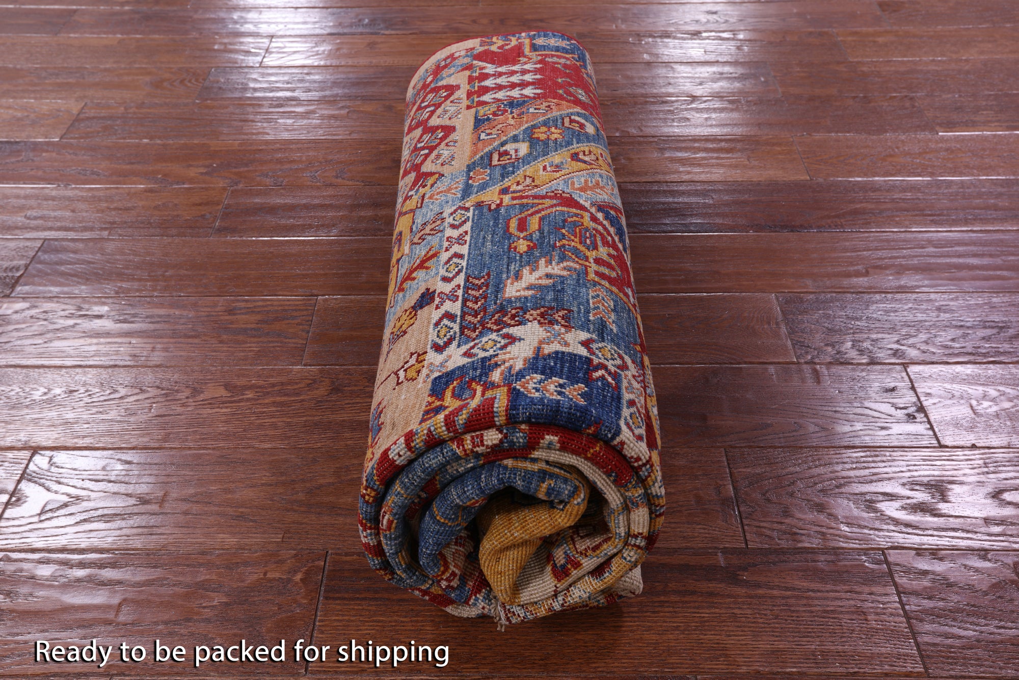 Super Kazak Hand Knotted Wool Rug - 5' 7" X 7' 11" - Golden Nile