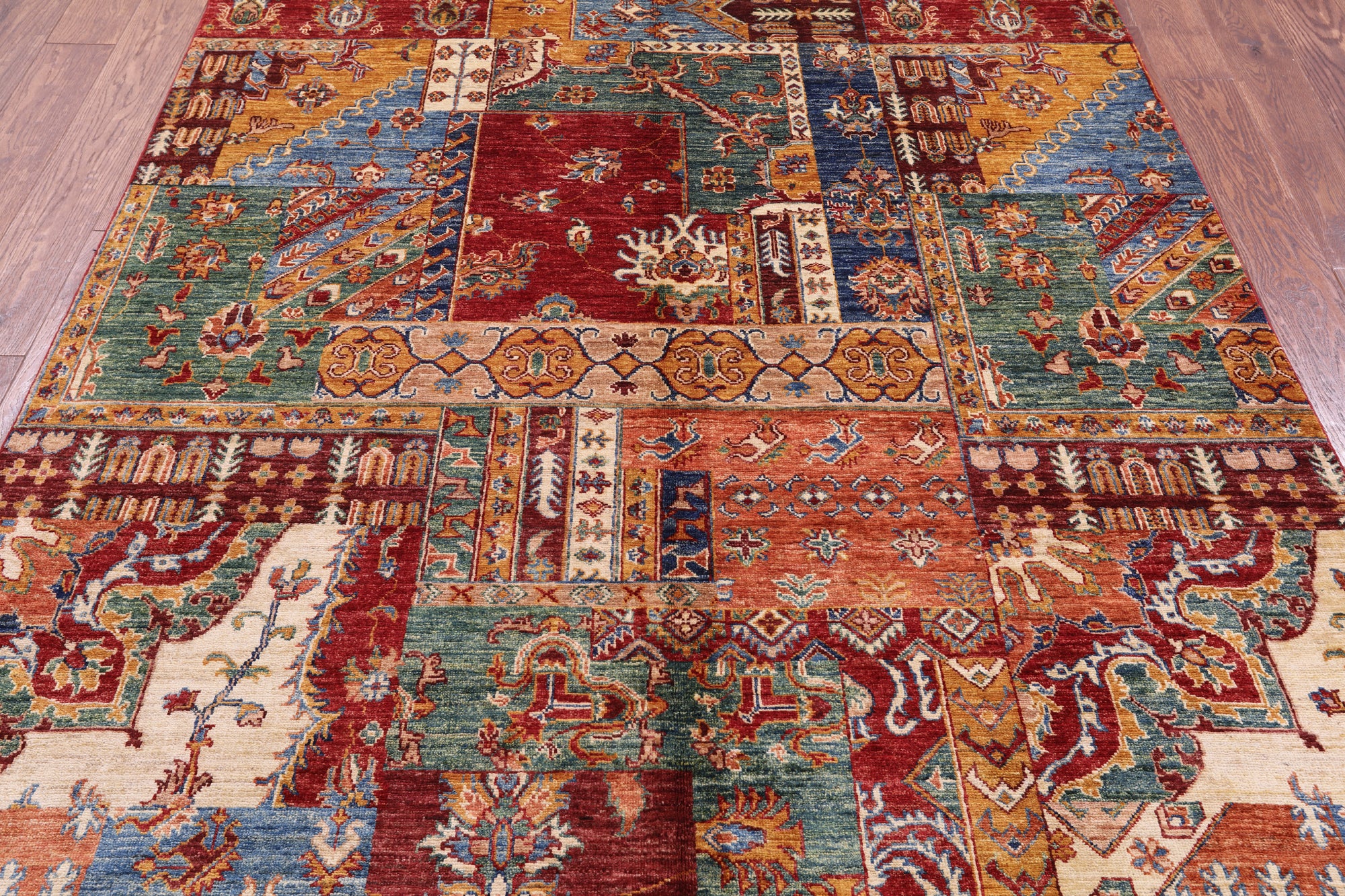Super Kazak Hand Knotted Wool Rug - 5' 9" X 7' 9" - Golden Nile