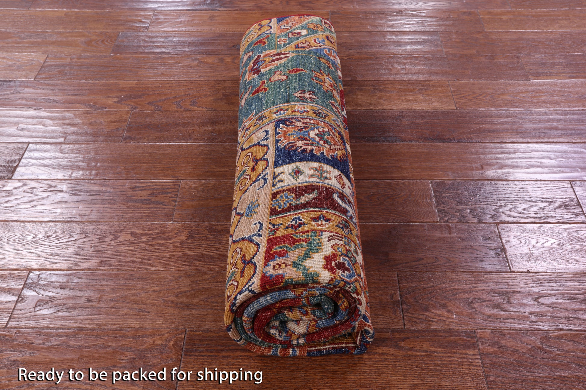 Super Kazak Hand Knotted Wool Rug - 5' 9" X 7' 9" - Golden Nile