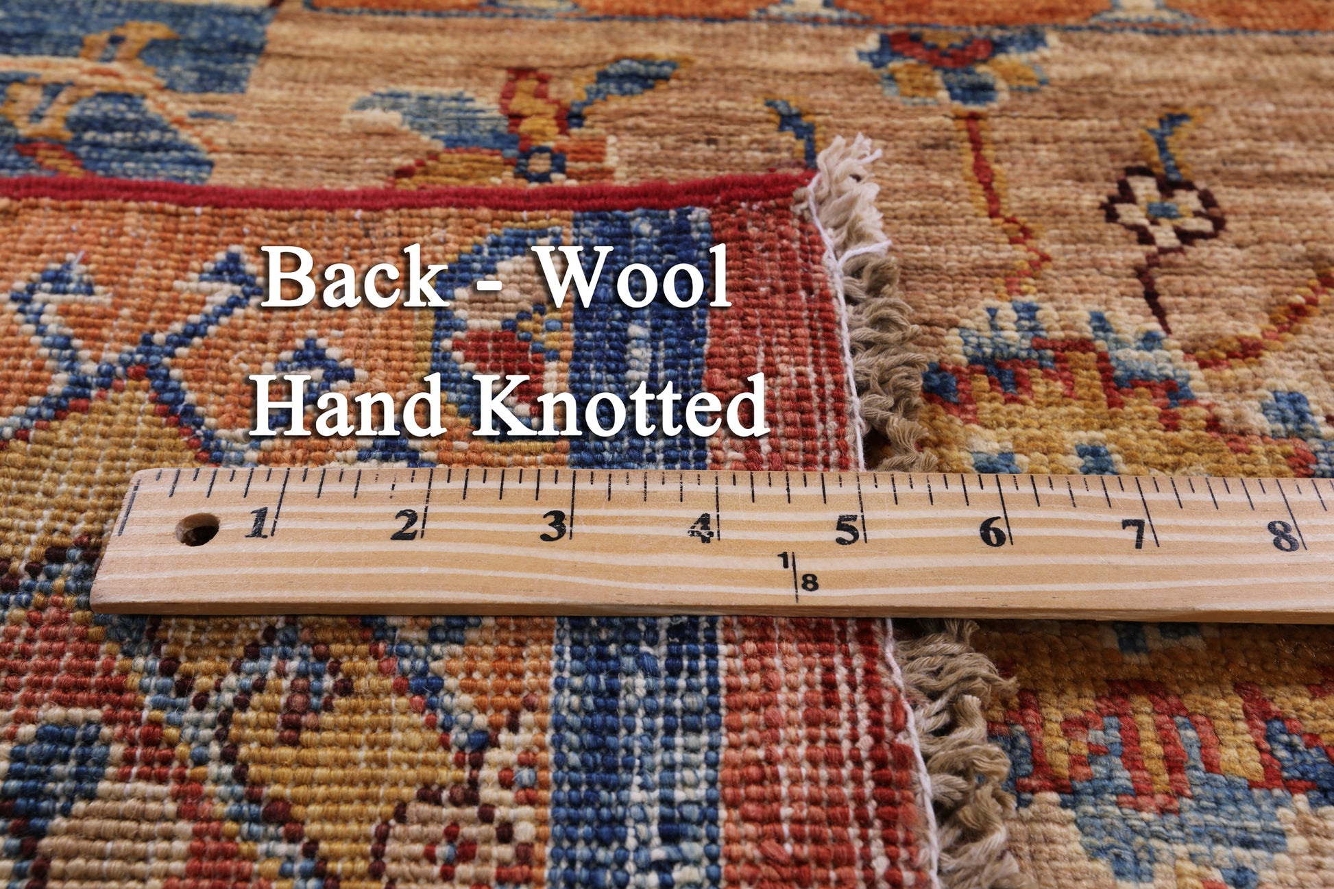 Super Kazak Hand Knotted Wool Rug - 5' 10" X 7' 9" - Golden Nile