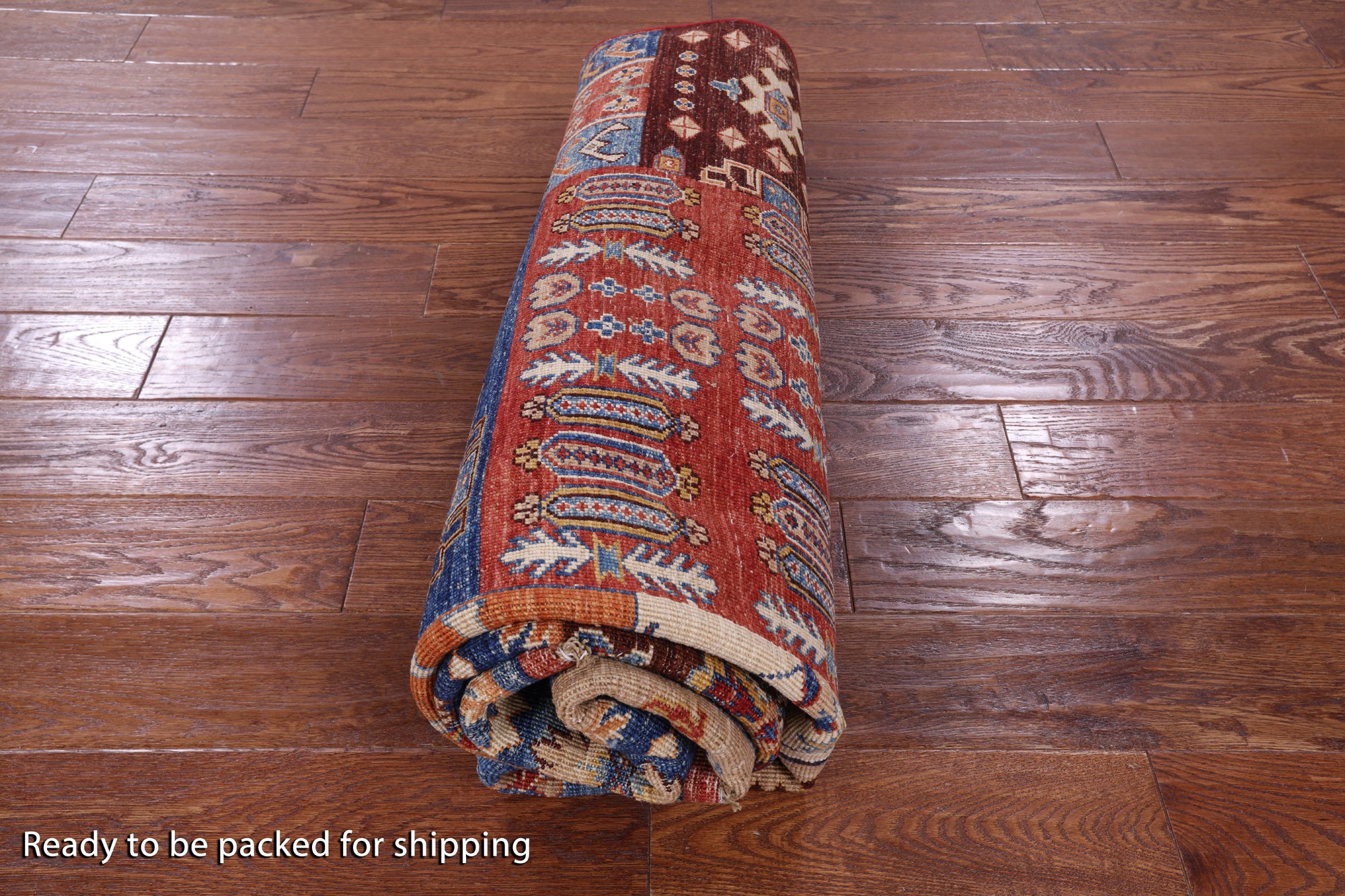 Super Kazak Hand Knotted Wool Rug - 5' 10" X 7' 9" - Golden Nile