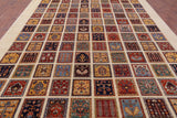 Ivory Garden Design Persian Hand Knotted Wool Rug - 10' 0" X 12' 6" - Golden Nile