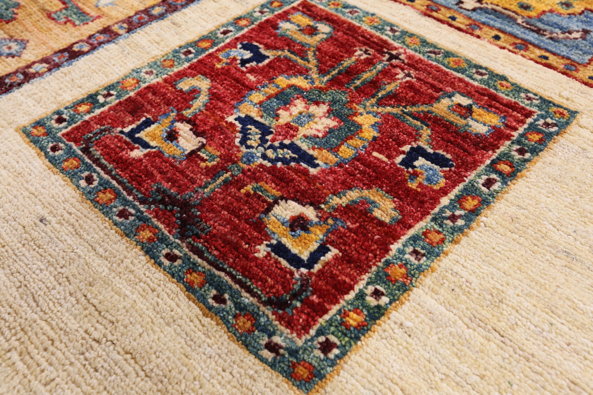 Ivory Garden Design Persian Hand Knotted Wool Rug - 10' 0" X 12' 6" - Golden Nile