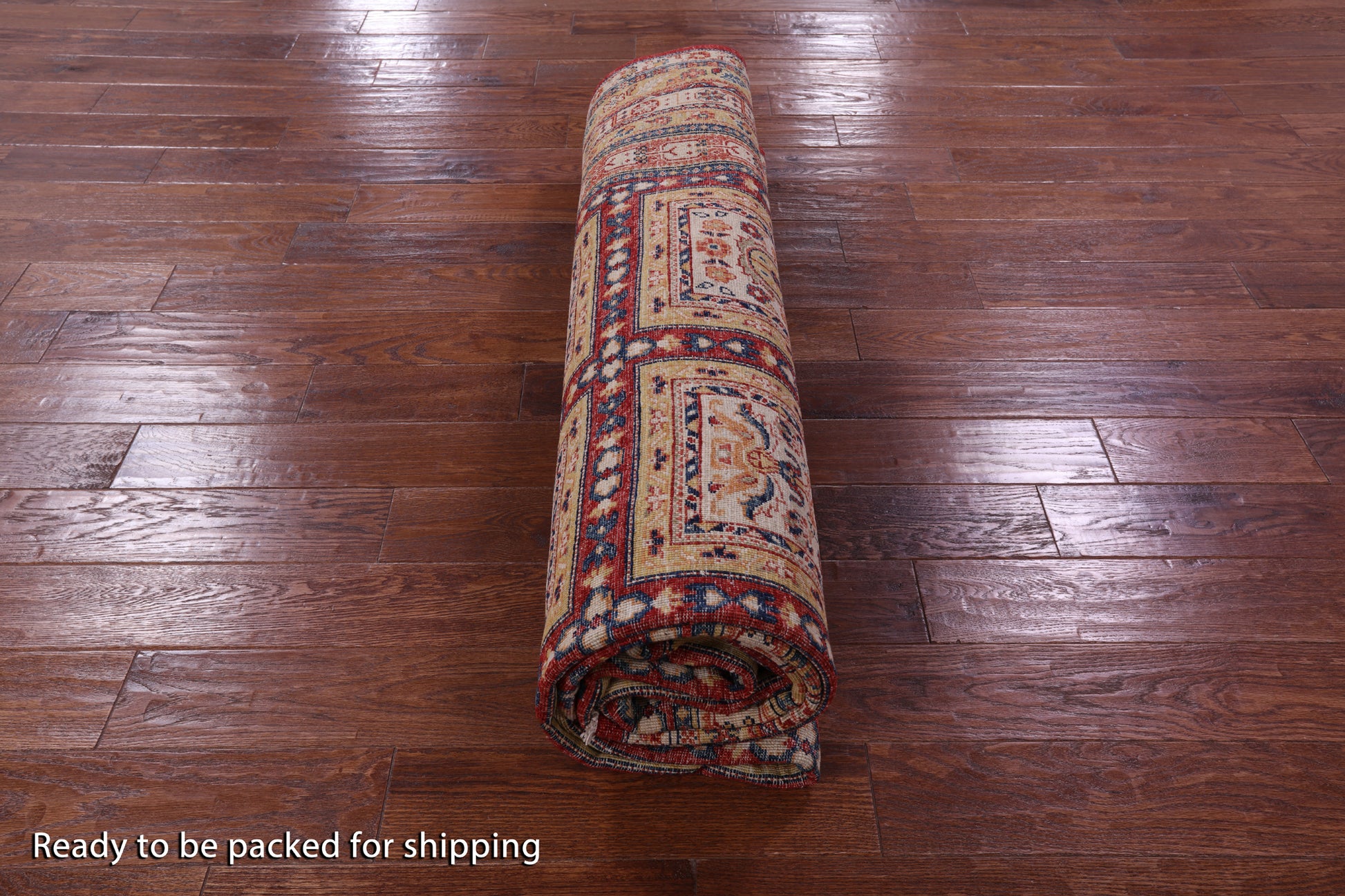 Garden Design Persian Hand Knotted Wool Rug - 8' 2" X 11' 4" - Golden Nile